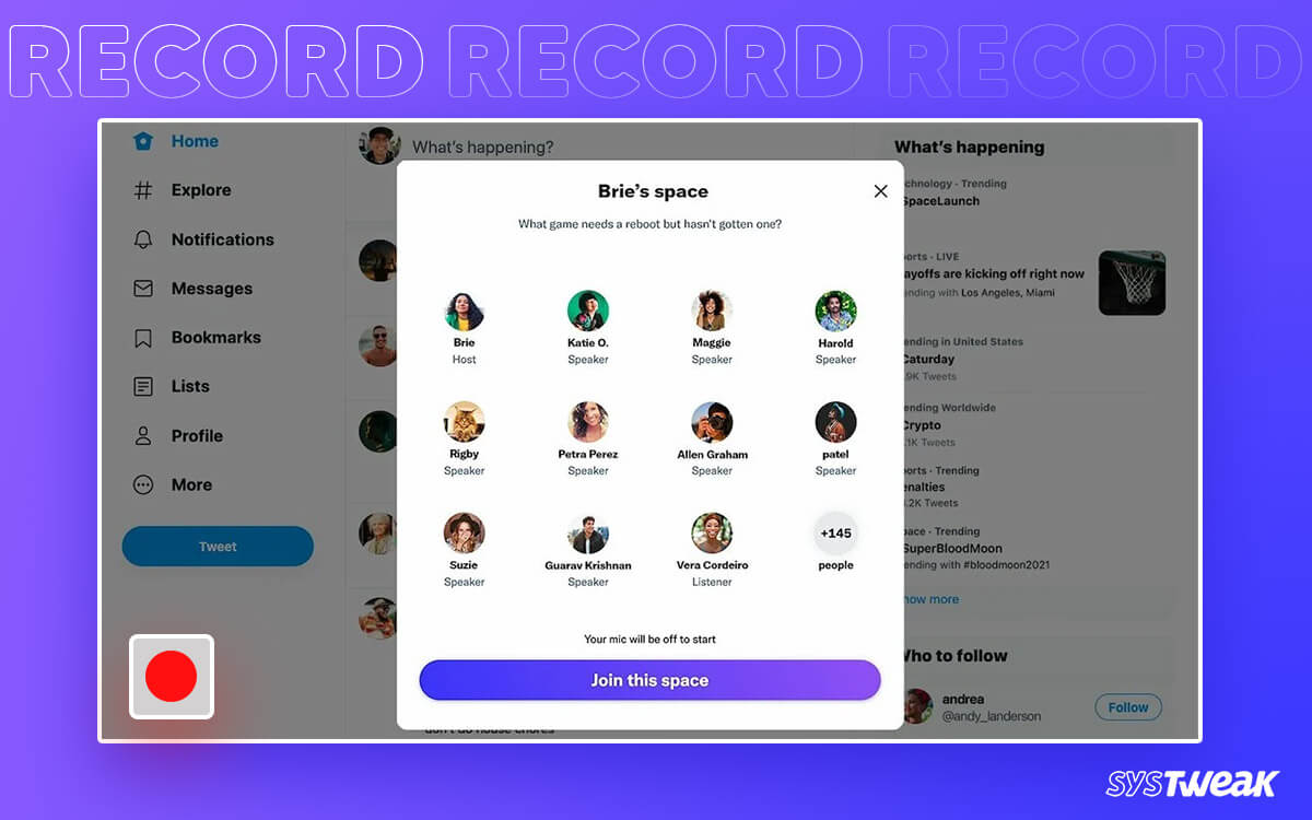 How to record Twitter spaces on desktop