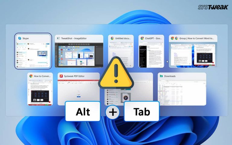ALT-TAB Not Working in Windows