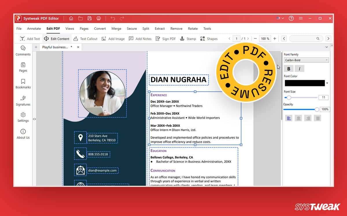 Edit-PDF-Resume-Template
