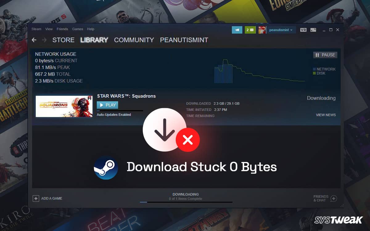 Steam Download Stuck at 0 Bytes