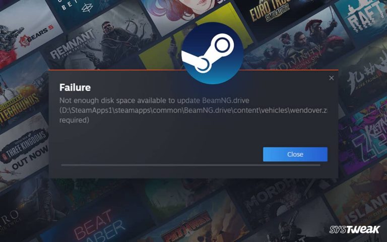 Steam-Not-Enough-Disk-Space-Error