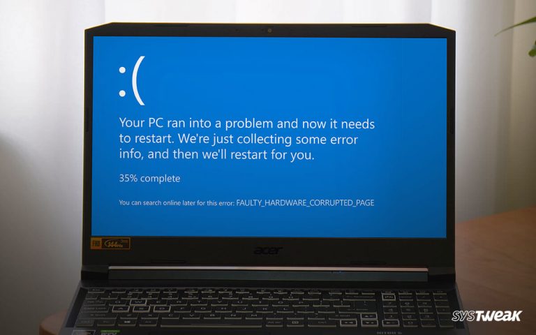 FAULTY HARDWARE CORRUPTED on Windows