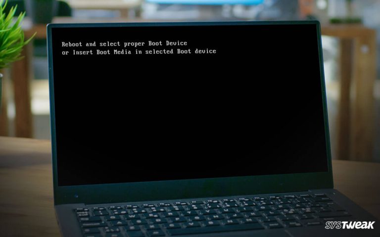 reboot and select proper boot device laptop