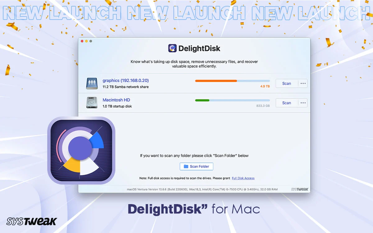 Systweak Software Launches “DelightDisk” for Mac