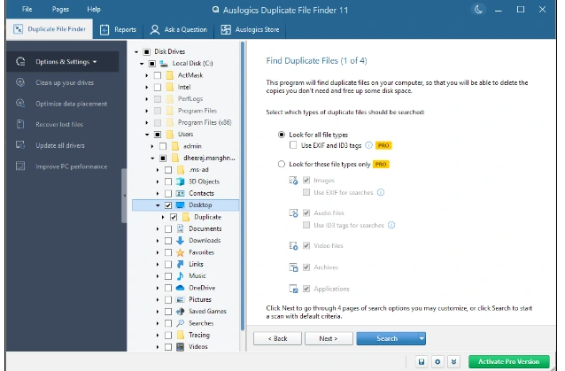 Auslogics Duplicate File Finder