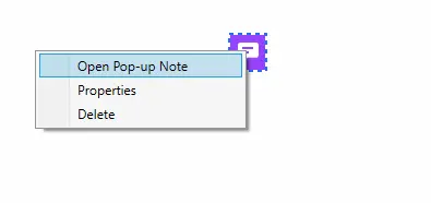 Open Pop-Up Note